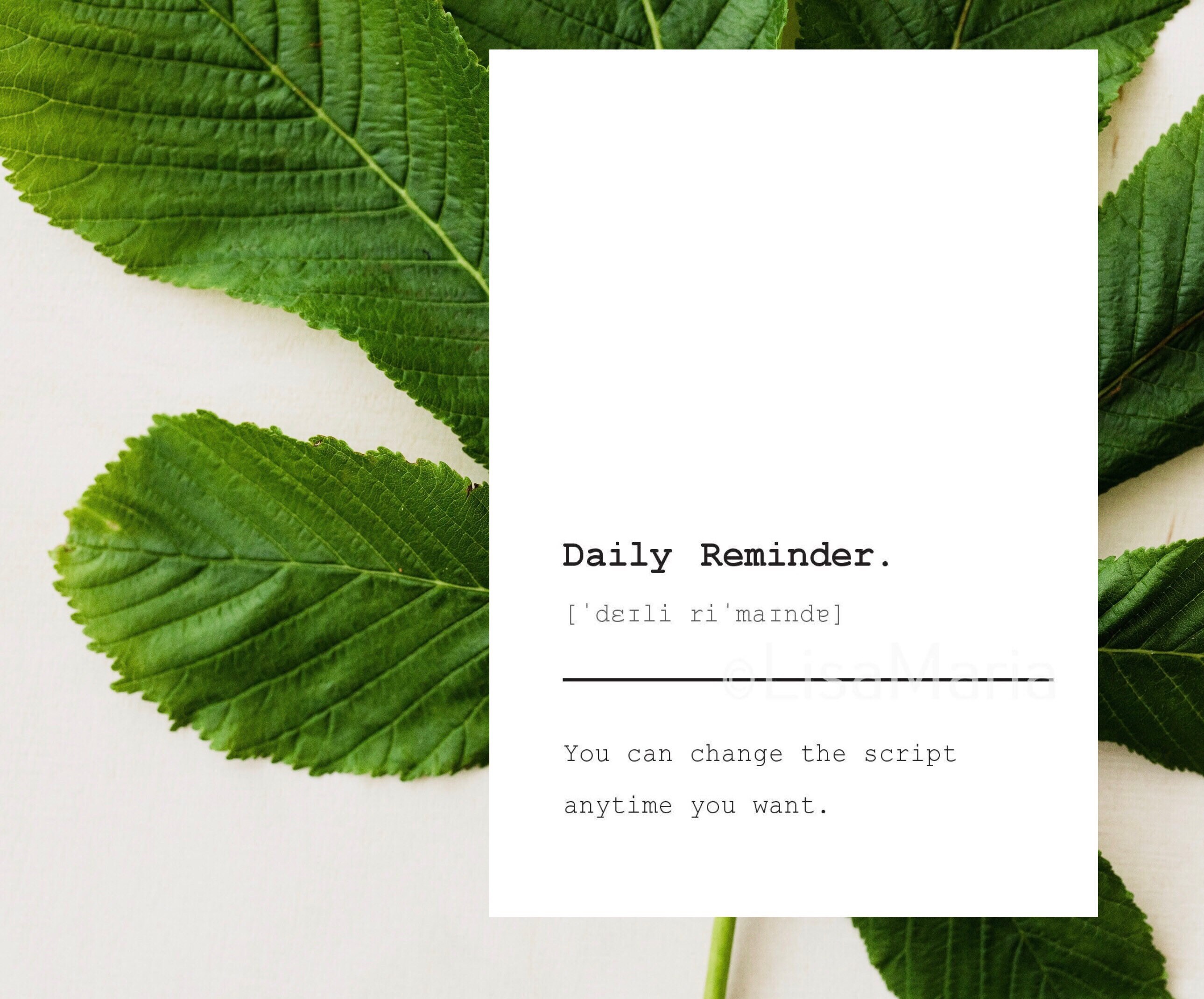 Postkarte - You Can Change the Script - Daily Reminder - Etsy