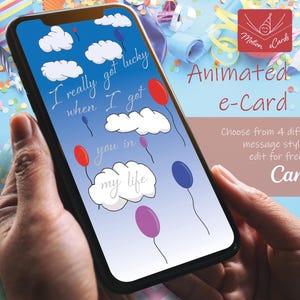 Birthday e-Card template | Video Card | Editable Canva| EC-B-11