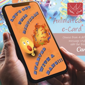 Birthday e-Card template | Video Card | Editable Canva| EC-B-5