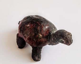 Turtle Sculpture Handmade Ceramic Raku Ceramics Turtle Ceramic Figurine Sculpture Turtle Animal Sculpture Turtle Lover Free shippig