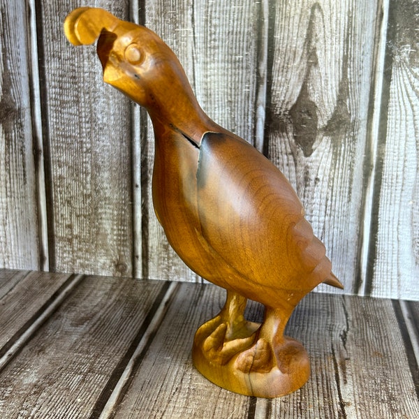 Quail Wood Carving Etsy