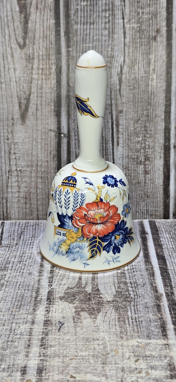 英国製 Crown Staffordshire PENANGボーンチャイナ Vintage Crown Staffordshire Bell, Penang Imari Floral Fine Bone