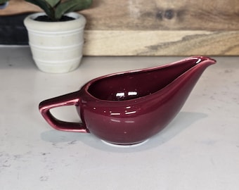 Vintage BRUSCHE Burgandy Creamer California pottery