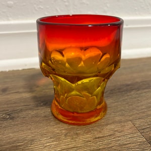 Georgian pattern cup red orange yellow