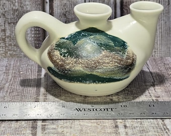 Vintage Kravec Studios Double 2 Hole Multi-Neck Vase Studio Pottery