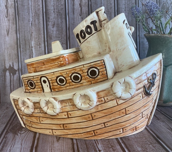 Vintage toot Toot Cookie Jar. Disney Little Toot the Etsy