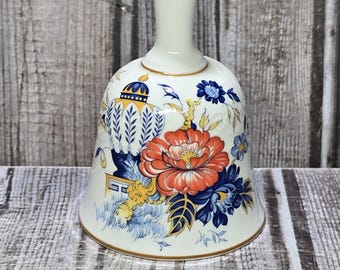 Vintage Crown Staffordshire Bell, Penang Imari Floral Fine Bone