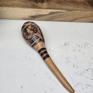 Handcrafted Gourd Folk Art Shaker Rattle Maraca Percussion Instrument Costa Rica