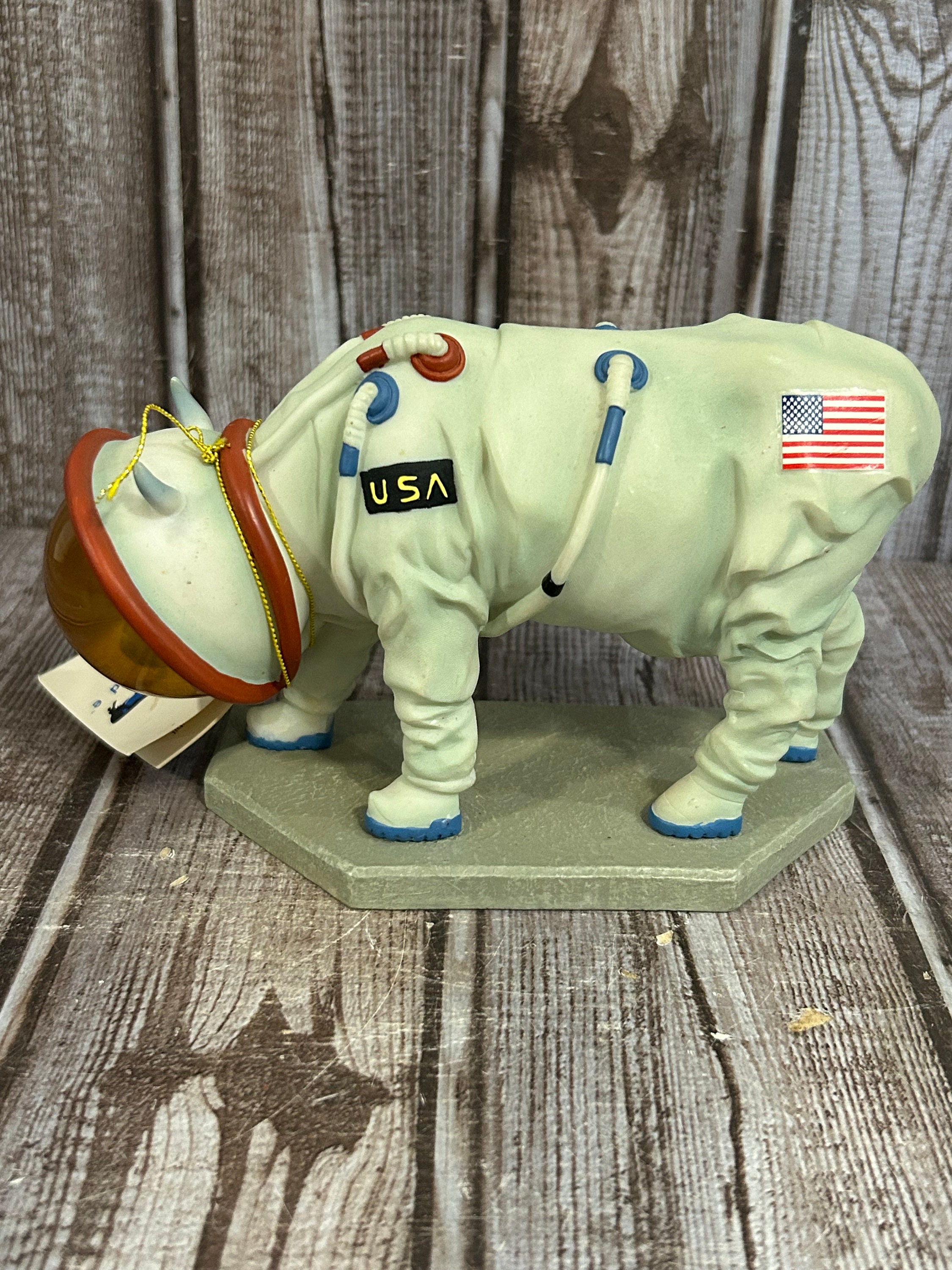 *限定* Moonwalking Cow 2003 Cow Parade Westland Moonwalking Cow Houston We Have