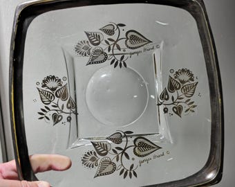 Vintage Georges Briard Square Glass Dish or Tray