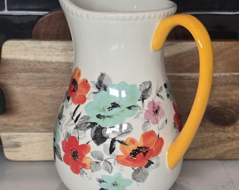 The Pioneer Woman 2 Quart Pitcher Flea Market Floral Ree Drummond Farmhouse