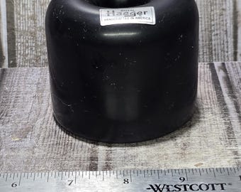 Vintage black Haeger candlestick holder with sticker