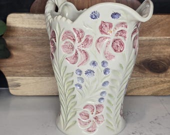 vintage ceramic floral pitcher