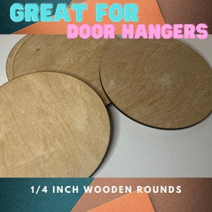 8&#39;&#39;-12&#39;&#39; Circle Blanks 1/4 Inch Thick, Plywood Rounds, Laser Cut Rounds, Cnc Cut Rounds, Birch Plywood, Wood Circle, Door Hanger
