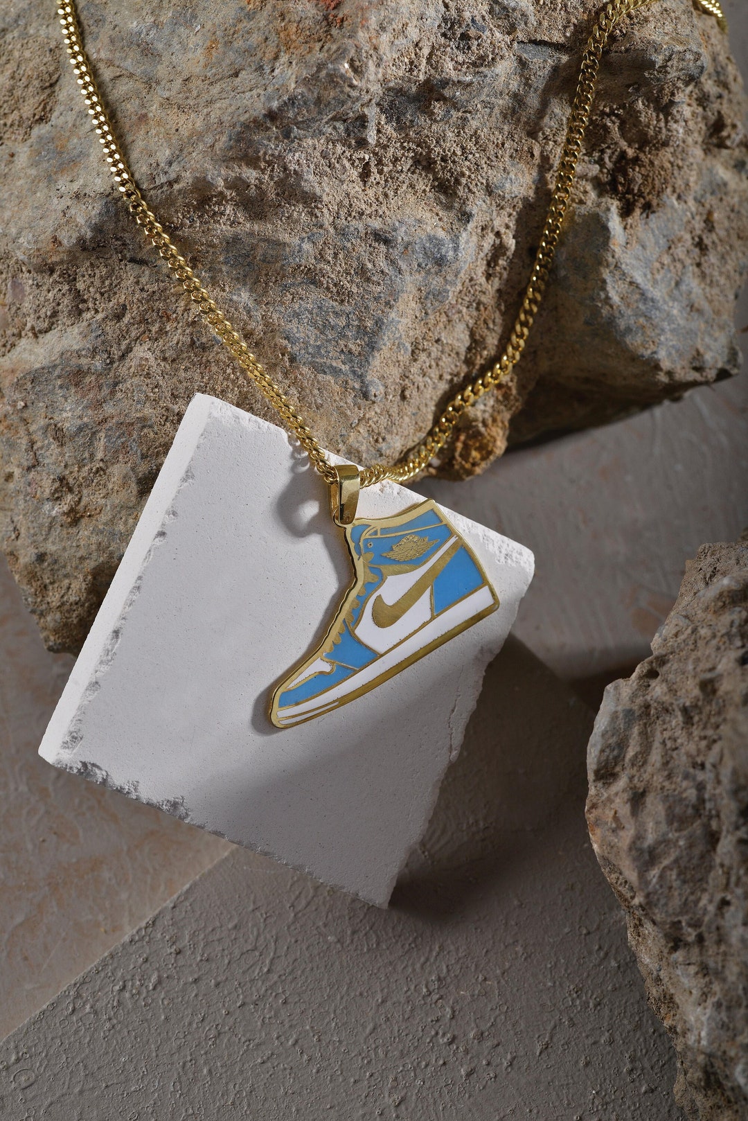 Air Jordan Necklace 925 Sterling Silver Air Jordan Sneaker Etsy