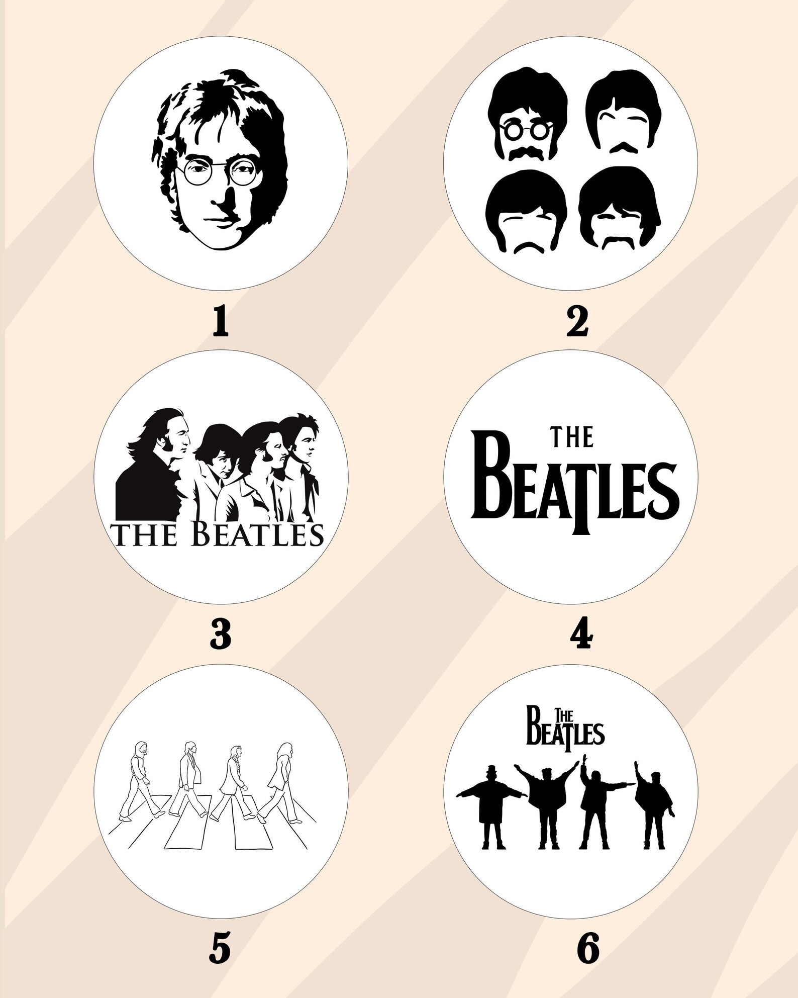 Sterling Silver Beatles Necklace the Beatles Jewelry Beatles Etsy