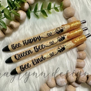 Bee Glitter Pen: Personalized InkJoy Pen, Honey Drip Design