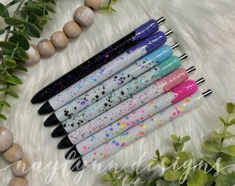 Personalized Confetti Glitter InkJoy Gel Pen: Drip Design, Refillable