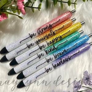 Fun Colorful Gel Pen Sets With Inspirational Quotes, Christian