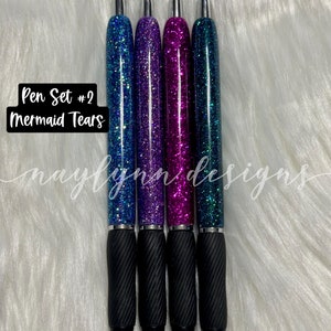 Glitter Gel Pen Set of 4: Personalized InkJoy & Sharpie Pens