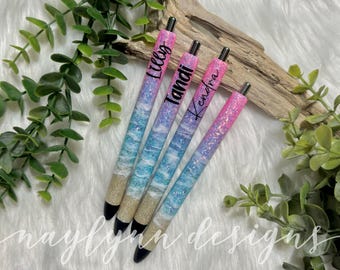 Mermaid Beach Glitter InkJoy Gel Pen: Personalized Beach Gift