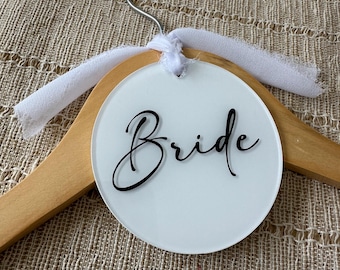 3.5”Personalized Wedding Tag, Acrylic Stocking Tag, Name Tag, Bridesmaid Gift, Bride Tags, Reusable Acrylic Tag, Wedding Acrylic Hanger Tag