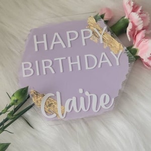 Acrylic Cake Topper, Birthday Cake Topper, Custom Name Cake Topper, Personalized Cake Topper