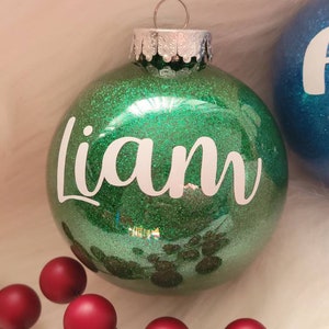 Personalized Christmas Ornaments, Custom Ornaments, Glitter Ornaments, Name Ornament, Glass Ornaments, Plastic Ornaments, Christmas Gifts