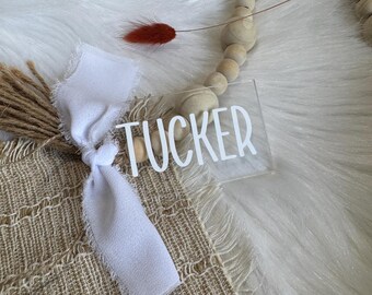 Name Tags, Christmas Name Tags, Gift Wrap Name Tag, Personalized Gift Tag, Custom Stocking Tag, Wedding Tag, Thanksgiving Table Decoration