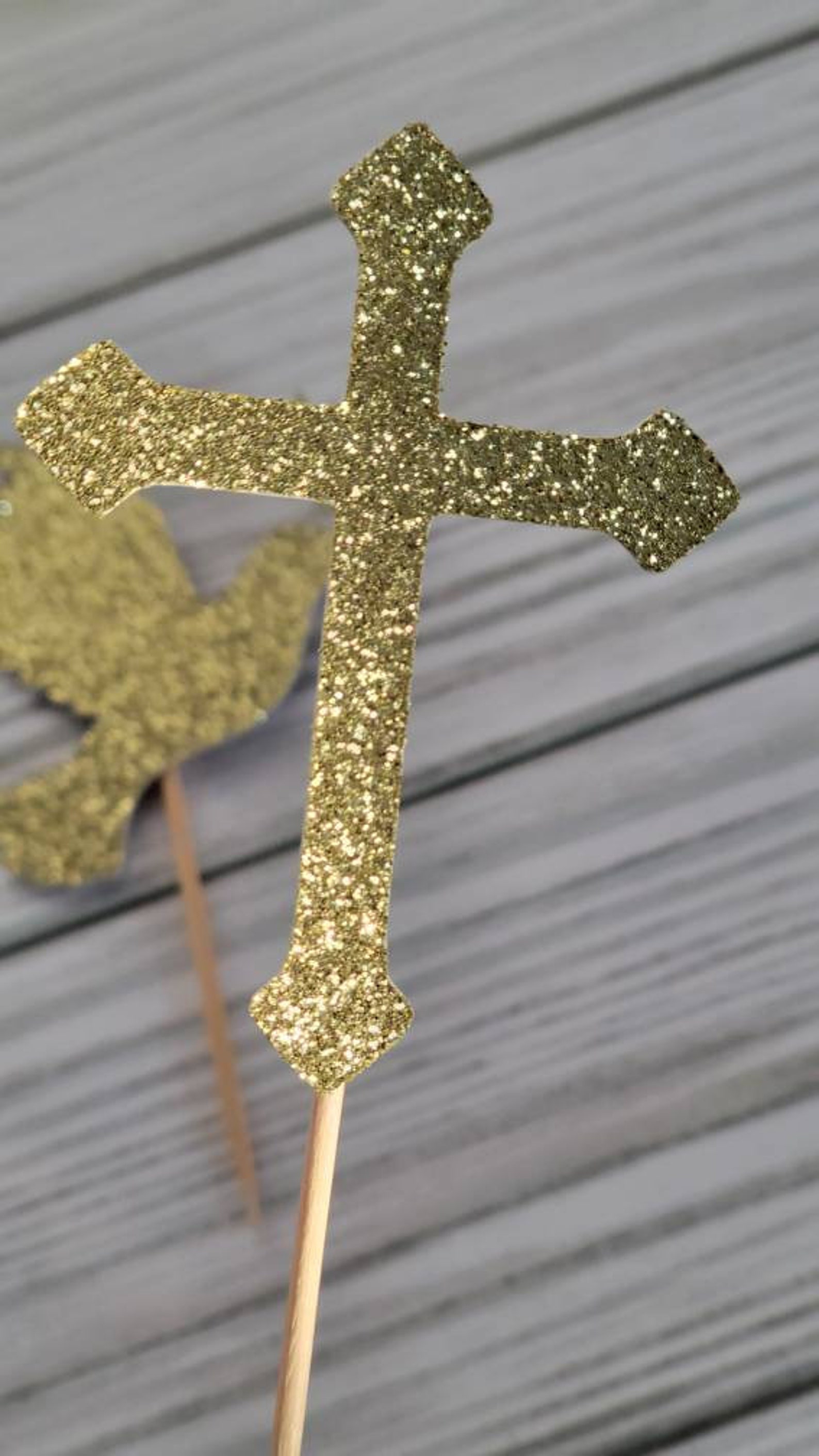 Cross Cupcake Toppers Dove Cupcake Toppers Baptism Cupcake Etsy