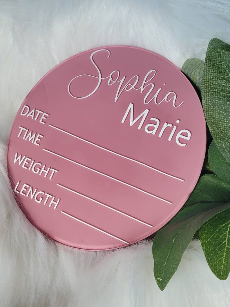 Birth Announcement Sign Hospital Birth Sign Acrylic Baby - Etsy
