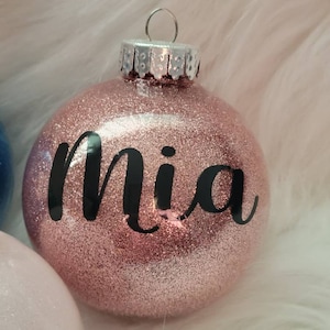 Small Custom Ornaments, Glitter Ornaments, Personalized Ornament, Kids Exchange Ornaments