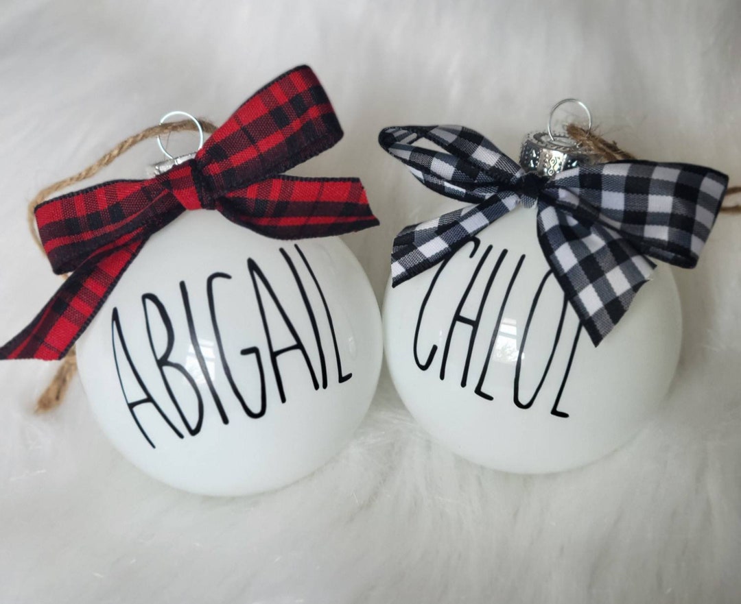 Rae Dunn Inspired Ornament, Christmas Ornament, Farmhouse Ornament