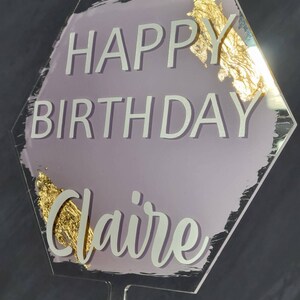 Happy Birthday Cake Topper Custom Name Cake Topper - Etsy