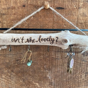 Driftwood Jewelry Rack Hanger, Product Necklace Craft Fair Display, Rustic Jewelry Holder, Beach House Decor
