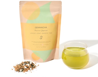 Genmaicha Grüner Tee : Japanischer gerösteter Naturreis-Tee (210 g/qm)