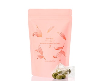 Benifuuki Green Tea Candy – 30 Japanese Green Tea Candy - Authentic Allergy Relief Candy Green Tea - Vegan, Gluten-Free, Non-GMO, Dairy Free