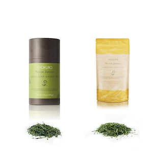 Premium Japanese Co Gyokuro and Nozomi Sencha Tea Set - Original Single Origin Loose-leaf - Authentic Herbal Green Tea Lover Gift Ideas