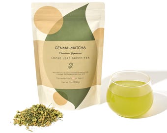 Genmai Matcha: Japanese Green Tea with Roasted Brown Rice (7.0oz / 200g)