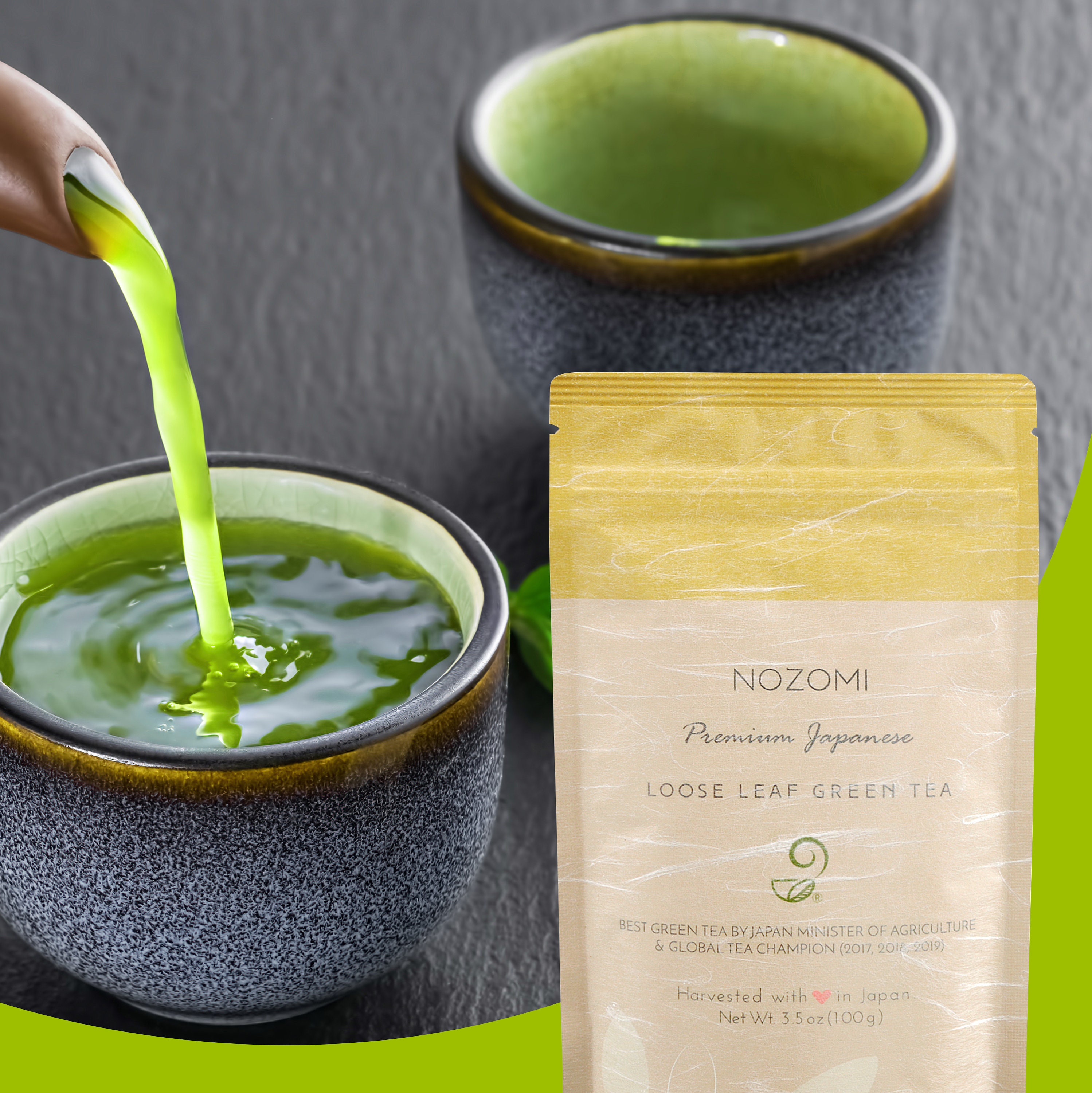 Premium Japanese Sencha Green Tea Set Package for Green Tea Lovers ...