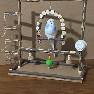 Bird toys, Bird Play Stand, Bird Playground, Parrot, Conure, hand made play ground, Bird Swing, Wooden Bird Play Stand, Perch Tree and Swing