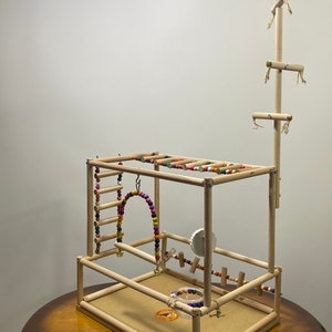 Bird toys, Bird Play Stand, Bird Playground,Parrot Perch, handmade playground,Bird Swing,Wooden Bird Play Stand, Tree Perch Ladder and Swing