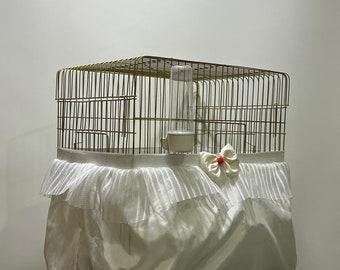 Bird Cage , Accessory Bird Cage , Wooden swing with wooden perch , bird cage with protection fabric , Budgie, cockatiel cage