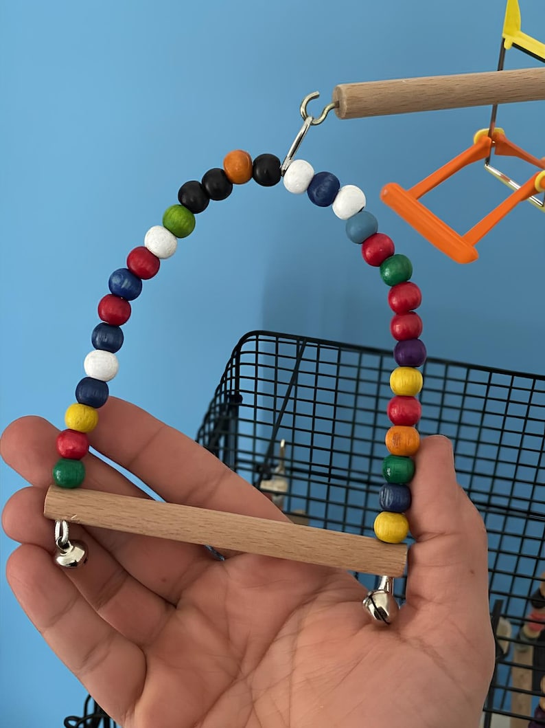 Rotating Bird Play Stand for Cockatiel & Budgie | Cage Top Perch ...