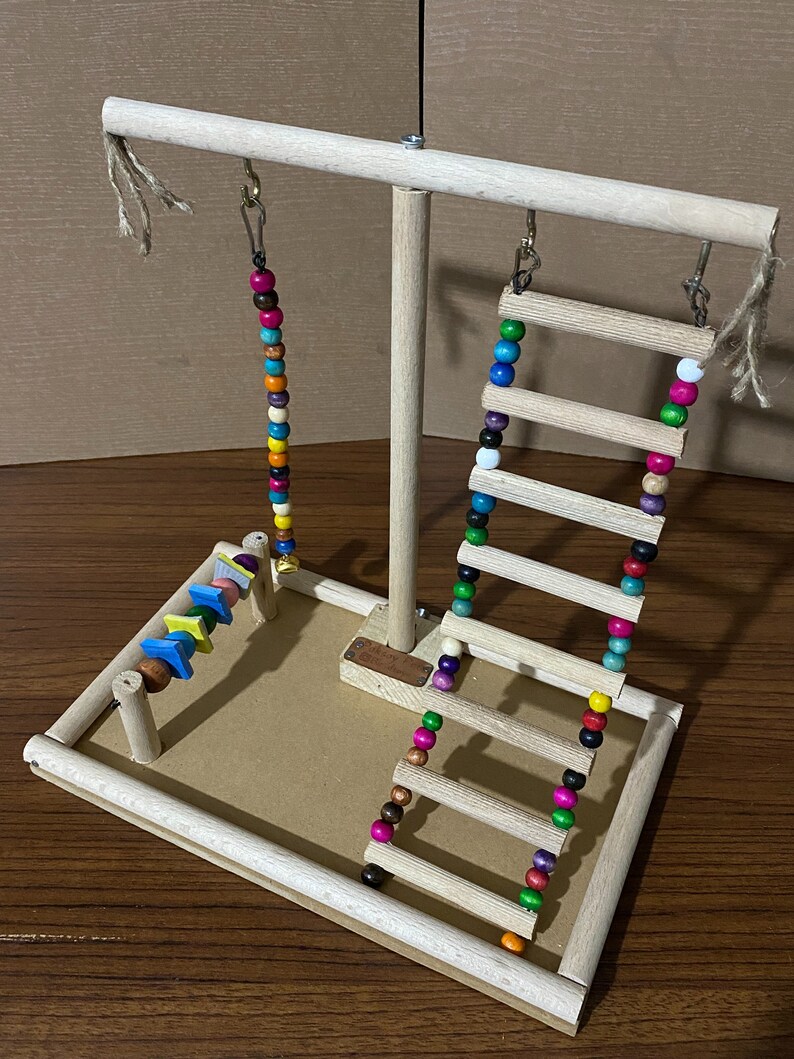Bird Toys Bird Play Stand Bird Playground Parrot Conure Etsy