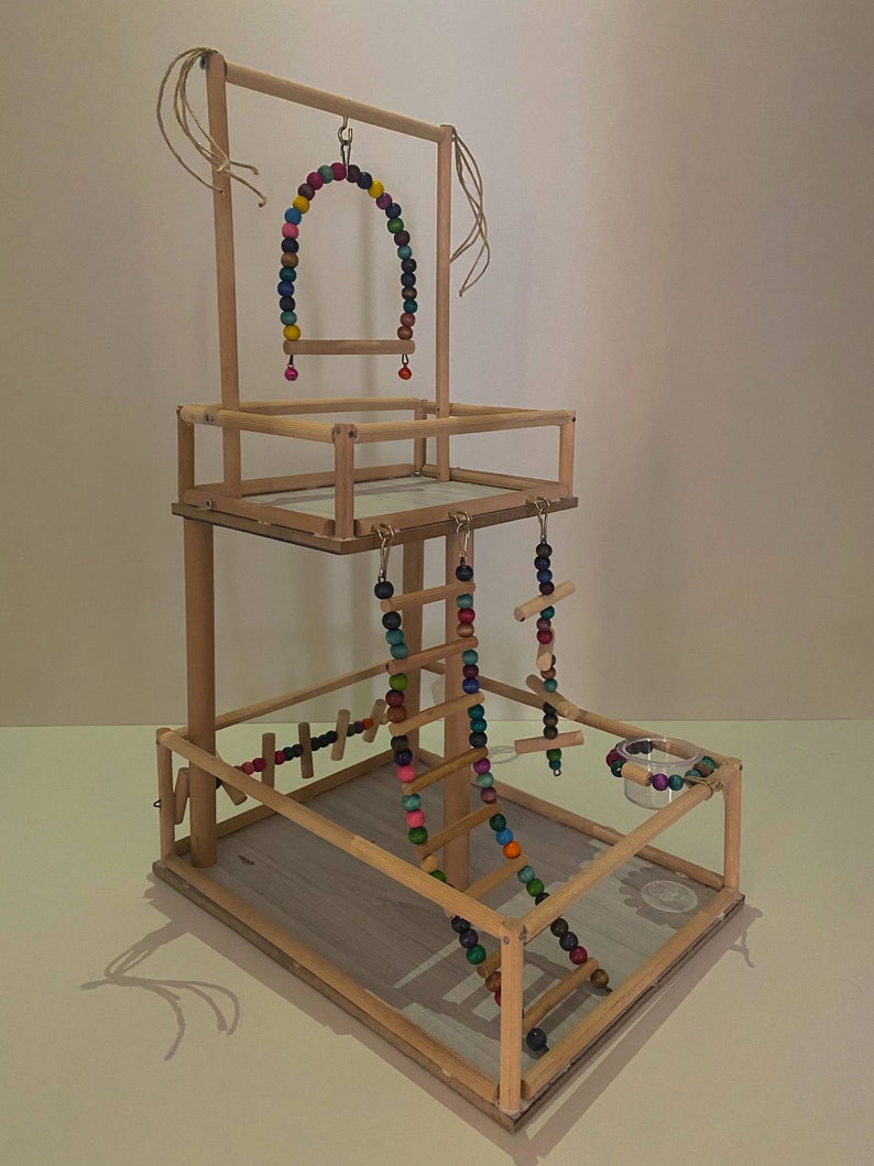 Bird Toys Bird Play Stand Bird Playgroundparrot Perch Etsy