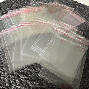 Selbstklebende Zellophanbeutel | Klarsichtbeutel | OPP Bag | 70x100mm | Transparent | Flachbeutel | Perlenbeutel