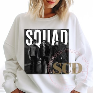 Squad Supernatural Sweatshirt , Dean, Sam, Castiel Sweatshirt , Supernatural Sweater, Winchester Brothers , Squad Crewneck sweatshirt