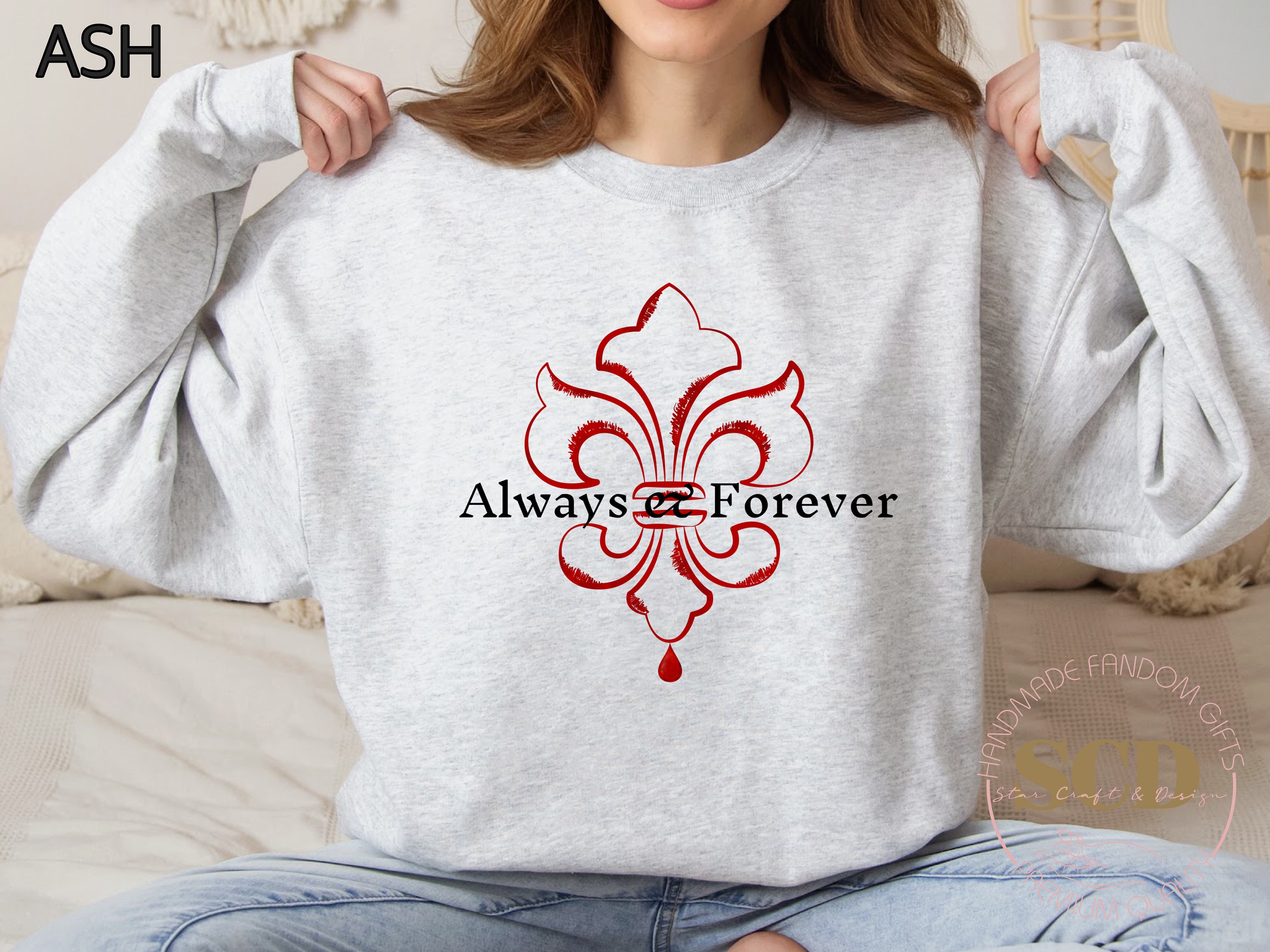 ABCD FLEURS Cotton Crew Neck SweatshirtAlways and Forever