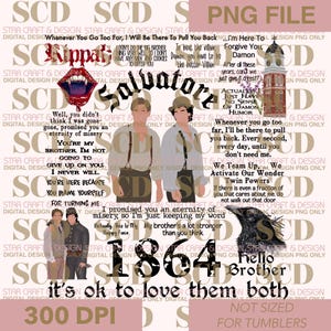berühmten Stefan und Damon Zitate TVD Digital Design PNG nur, Hallo Bruder, ich war das Gefühl Episch, PNG, Digital Design, Instant Download